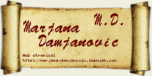 Marjana Damjanović vizit kartica